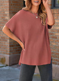 Casual loose drop-shoulder short-sleeved top