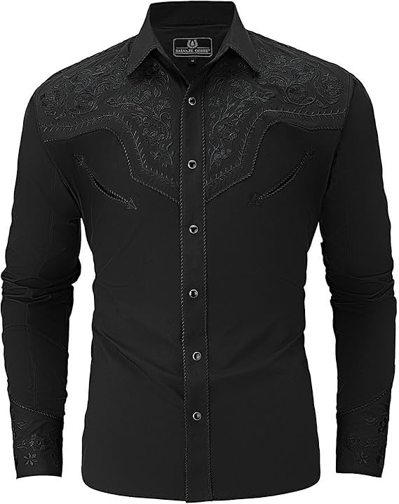 Spring Western-style printed loose long-sleeved shirt