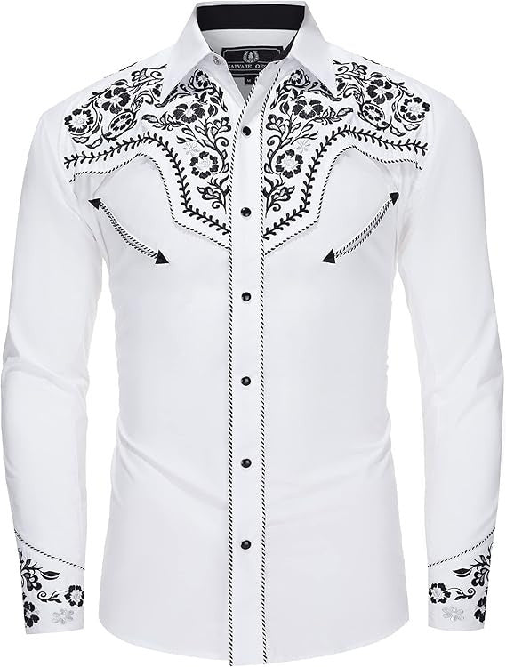 Spring Western-style printed loose long-sleeved shirt