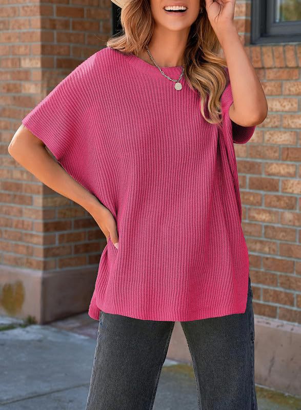 Casual loose drop-shoulder short-sleeved top