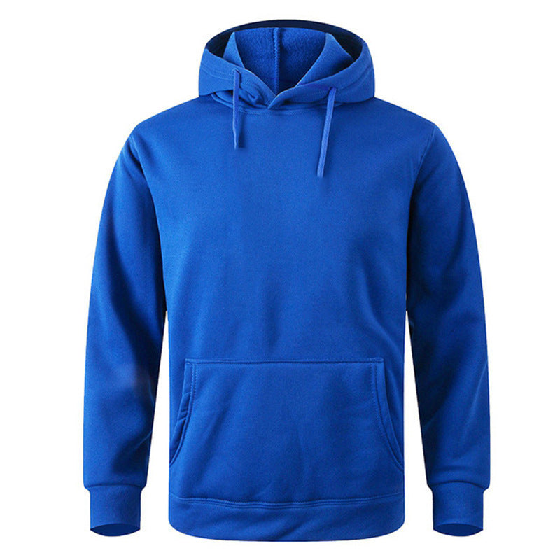 Men's solid color hooded sweatshirt