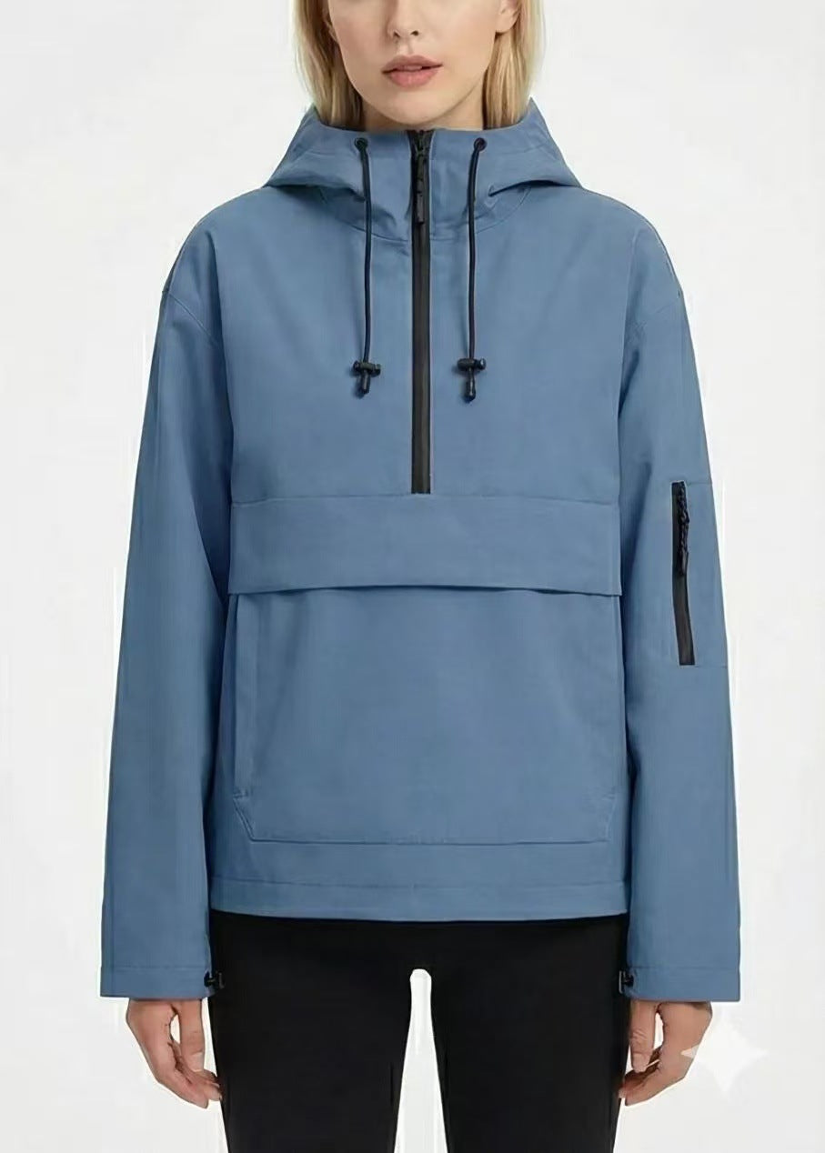 Casual sporty hooded jacket/windbreaker