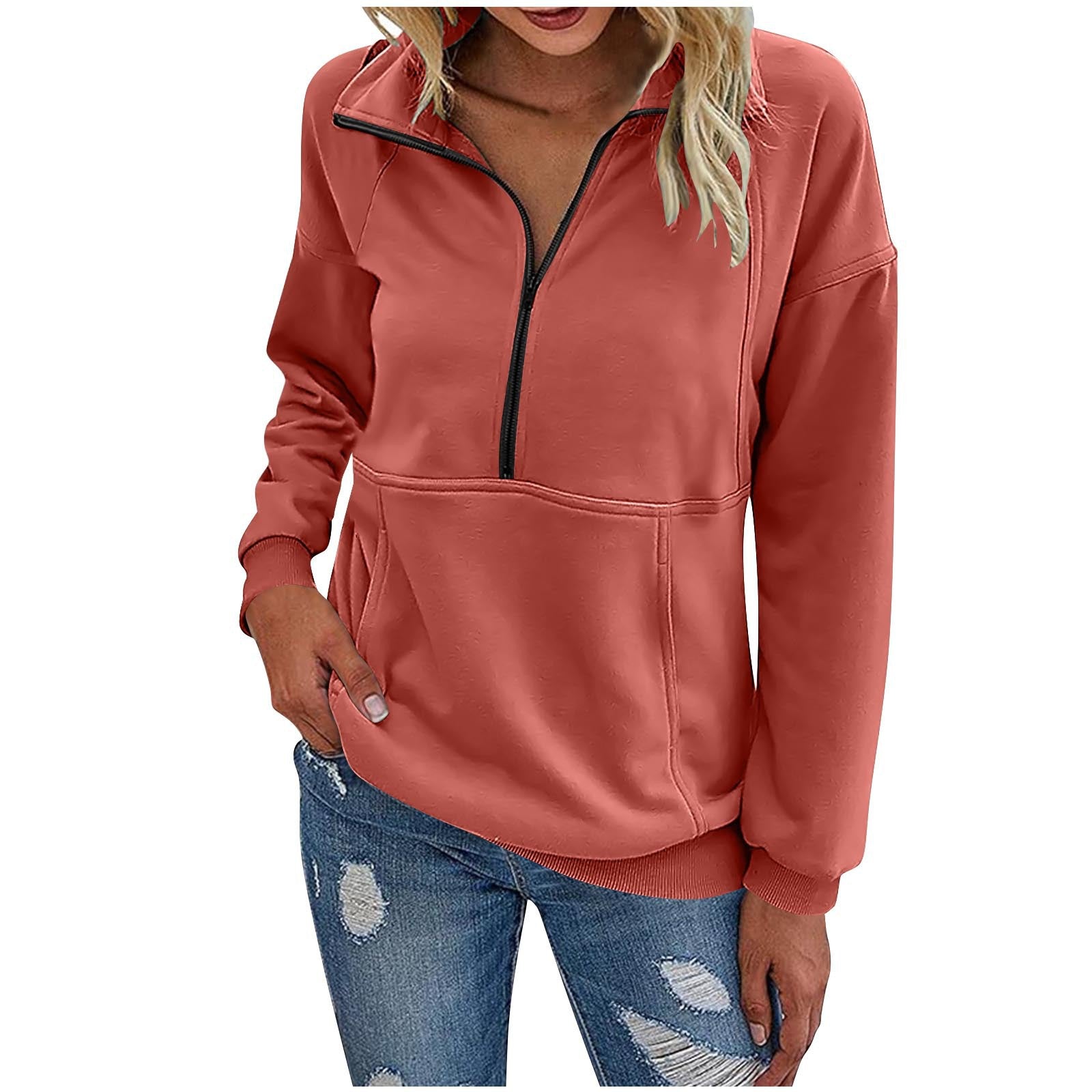 Long-sleeved zip-up polo shirt sweatshirt