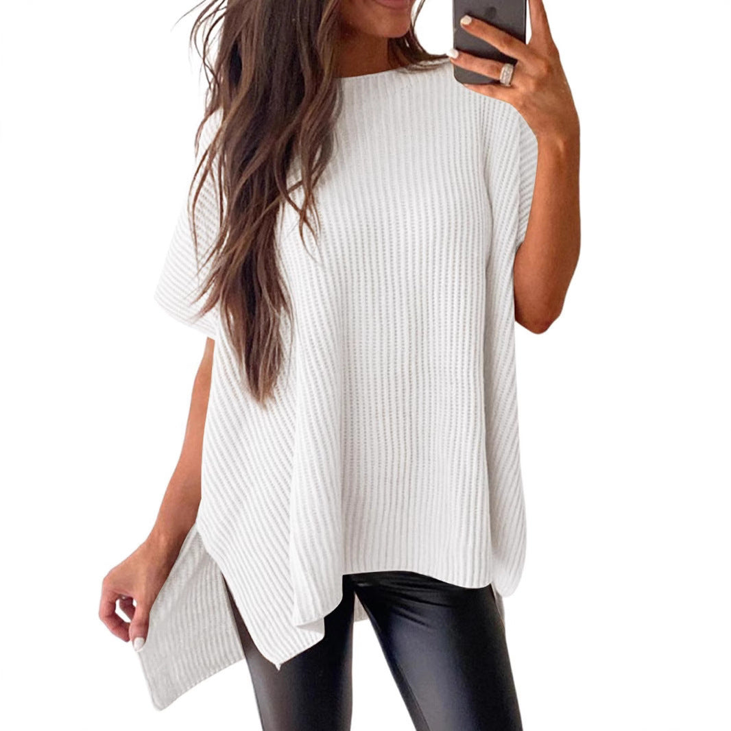 Casual loose drop-shoulder short-sleeved top