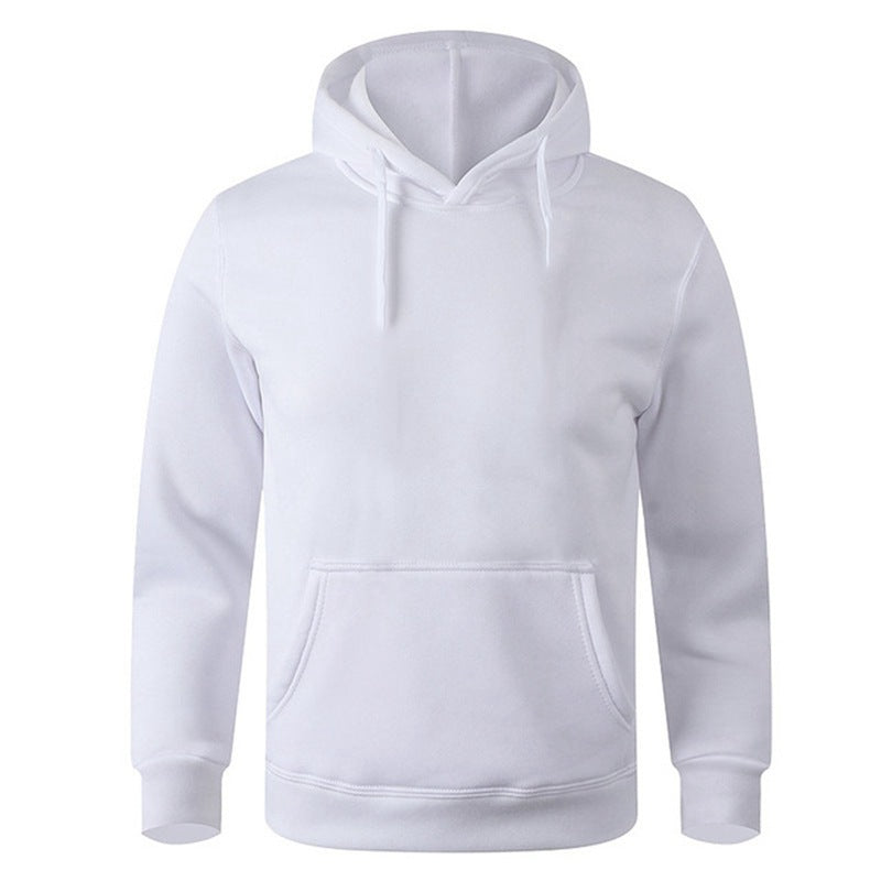 Men's solid color hooded sweatshirt