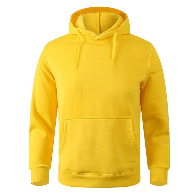 Men's solid color hooded sweatshirt